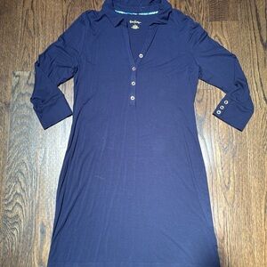 Lilly Pulitzer Navy 3/4 Sleeve V Neck Dress